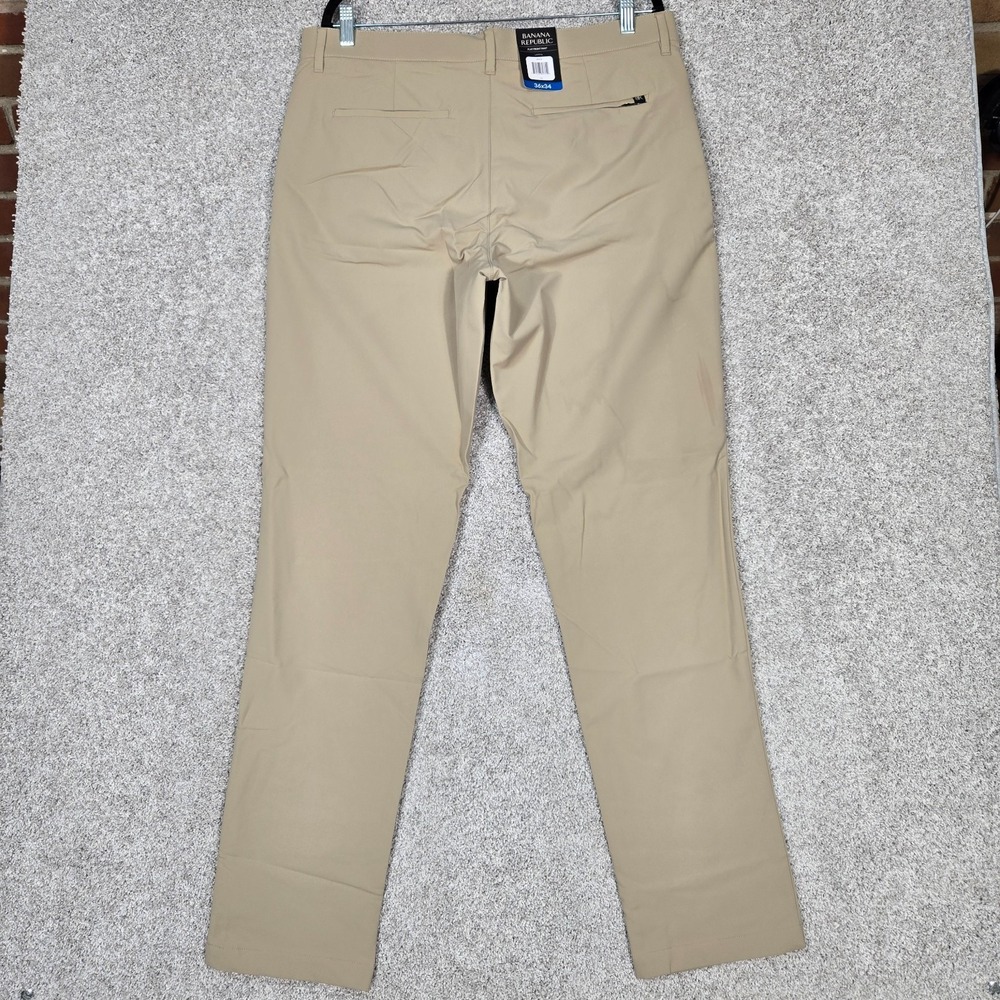 Banana Republic pants Men's 36x34 tan flat front performance NEW
